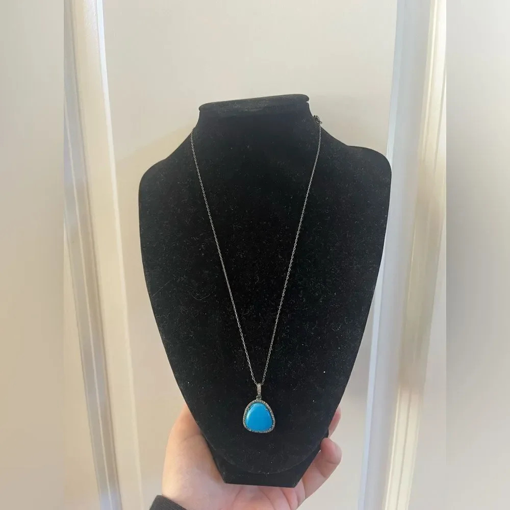 Adornia Mirage turquoise diamond necklace women’s